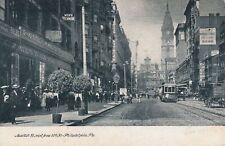 PHILADELPHIA PA - Market Street West From 10th Street Postcard - udb (pre 1908) picture