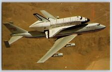 NASA Postcard 747 Transporter Carries Space Shuttle Challenger Dryden Flight BR5 picture