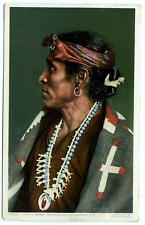 Albuquerque NM Tom of Ganado Husband of Elle Indian Bldg. Fred Harvey Postcard picture