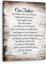 Our Father Prayer Wall Decor,Christian the Lords Prayer Wall Art Decor,Inspirati picture
