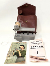 Vtg Dexter Sewing Machine Hand Held Instructions Color Pic 1960's  Wooden Spool picture