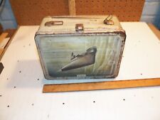 1960 THERMOS Metal Lunch Box - US NAVY SUBMARINE; SEAWOLF, NAUTILUS, SKIPJACK picture