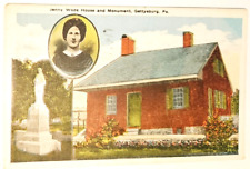 Jenny Wade House and Monument Gettysburg PA Postcard was killed during battle picture