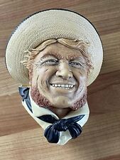 Collectable BOSSONS JOLLY TAR - JACK NAVAL SEAMAN - VINTAGE CHALKWARE HEAD Eng picture