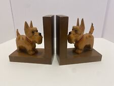 Bookends~Mid Century~Scottish Terrier~Wood~Made in Western Germany~Vintage picture