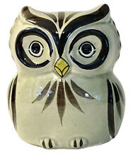 Tonala Owl Figurine Mexican Folk Art Signed VTG Ceramica Suro 4.5”7 picture