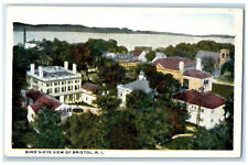 c1950's Bird's Eye View of Bristol Rhode Island RI Vintage Posted Postcard picture