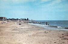 Postcard CT Old Lyme White Sands Beach Lifeguard Chair Swimmer Sunbathers Sound picture