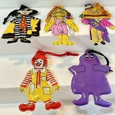 1983 McDonalds Kid's Meal Plastic / Vinyl Ornaments Lot of (5) Never Used picture