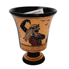 Pythagorean cup,Greedy Cup 11cm,Black Figure Pottery, shows God Poseidon picture