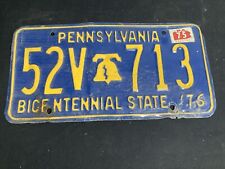 Pennsylvania 1971 BICENTENNIAL STATE License Plate # 52V-713 picture