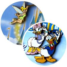 Three Rare Disney Pins WDW 2007 Cast Pin Party Tinker Bell Donald Daisy LE 1500 picture