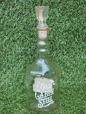 Vintage 1970's Old Cabin Still Bourbon Whiskey Enameled Decanter Bottle-Empty   picture