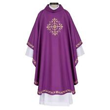 Holy Trinity Cross PURPLE Chasuble Smooth Weave Polyester Size:51
