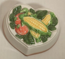 Vintage Japan Kitchen Ceramic Heart Shape Mold Corn on the Cob (H) picture