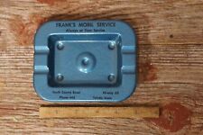 Vintage MCM Advertising Ashtray Toledo IA Frank's Mobil Service picture