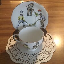 Vintage Royal Standard Curling Cup ..Teacup And Saucer..Signed:  M. L. Jones picture