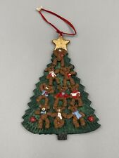 Vtg Holly Bearies Christmas Tree Ornament Santa’s World w/ Bears 5” Decoration picture