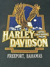 VTG Single Stitch Flying Eagle Harley Davidson T-Shirt Freeport Bahamas picture