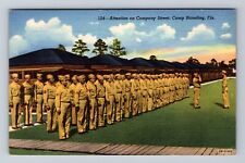 Camp Blanding FL-Florida, Attention on Company Street Vintage Postcard picture