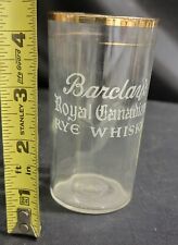 Barclay's Royal Canadian Rye Whisky Etched glass picture