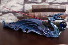 Ebros Myth Legends Blue Leviathan Deep Sea Dragon Incense Stick Holder Figurine picture