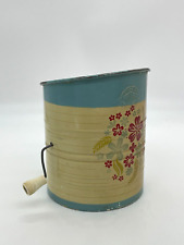 Vintage Willow Metal Flour Sifter, w Floral Design, Kitchenalia Collectable picture