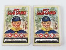 2 Vintage 1943 / 1945 My Cub Card Boy Scout Of America picture