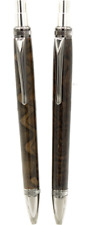 XF Brazilian Blackheart Wood with Blade Button Click Ballpoint Pen in Gunmetal picture