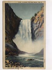 1939 Lower Fall From Bellow Yellowstone National Park Postcard picture