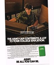 1984 US Army Recruitment Recruiting Enlistment College Fund Vintage Print Ad picture