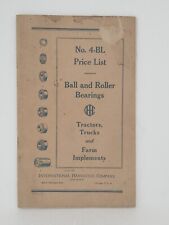 1935 International Harvester 4-BL Price List BALL AND ROLLER BEARINGS Tractor  picture