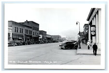 Postcard Colville, Washington WA street scene Burgan's c1930-1950 RPPC H18 picture