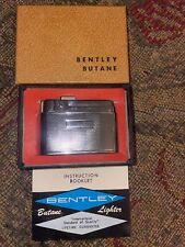 Vintage Bentley Butane Gas Lighter Engraved Silver Tone New In Box With Book ✅ picture
