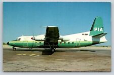 PIA Pakistan International Airlines Fokker F27 FRIENDSHIP 200 airplane Postcard picture