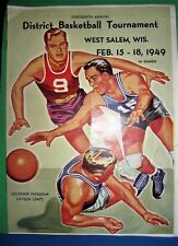 1949 Wi District Basketball Tournament Souvinir Program, Coca Cola Centerfold picture