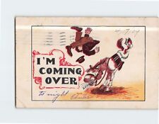 Postcard Im Coming Over with Rodeo Humor Comic Art Print picture