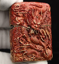 New Zippo oil Lighter red dragon with box picture