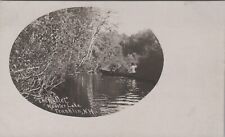 Franklin, NH: RPPC Webster Lake Outlet vintage New Hampshire Real Photo Postcard picture