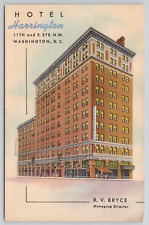 Washington DC Hotel Harrington Linen Postcard picture