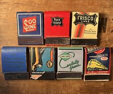 Lot Of 7 1930s - 40s Railroad Matchbooks. 5 Full / Unstruck, 2 Used.  picture