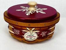 Longaberger 2010 Tree Trimming - Little Falling Snow - Red With Lid & Liners picture