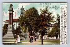 Savannah GA-Georgia, Wright Square, Monument, Ladies, Vintage c1908 Postcard picture