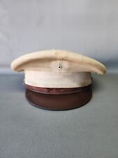 Vtg 1948 Military Frame Cap Service Russet Visor Hat Size 7 picture