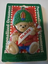1998 Stravina Personalized Blake Christmas Ornament or Gift Tag Solider Bear picture