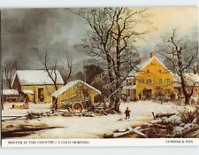 Postcard Winter in the Country A Cold Morning Merry Christmas & Happy New Year picture