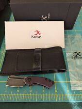 Kansept Mini Korvid Folding Knife Purple G10 Handle Black TiCn 154CM T3030A3 picture