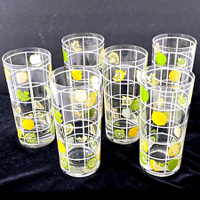 Set Of 6 Culver Signed Mid-Century Lemon Lime Highball Glasses Delightful picture