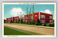Morganton NC-North Carolina, High School, Antique, Vintage Souvenir Postcard picture