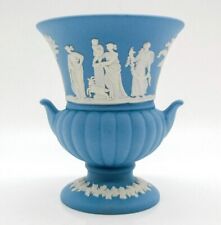 Wedgwood Pale Blue Jasperware, Miniature Vase Original Box  picture